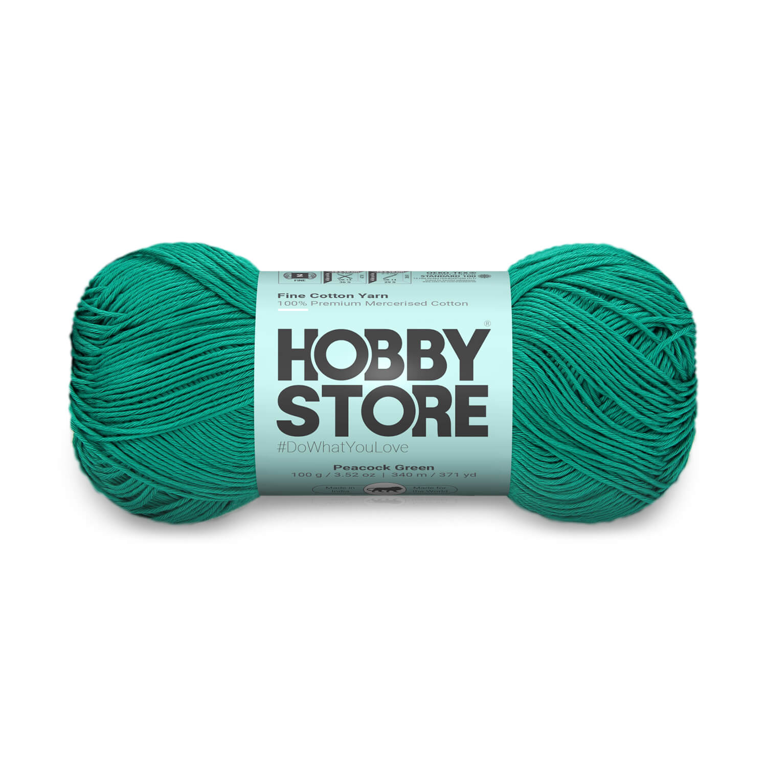 Fine Mercerised Cotton Yarn by Hobby Store - Peacock Green - 236