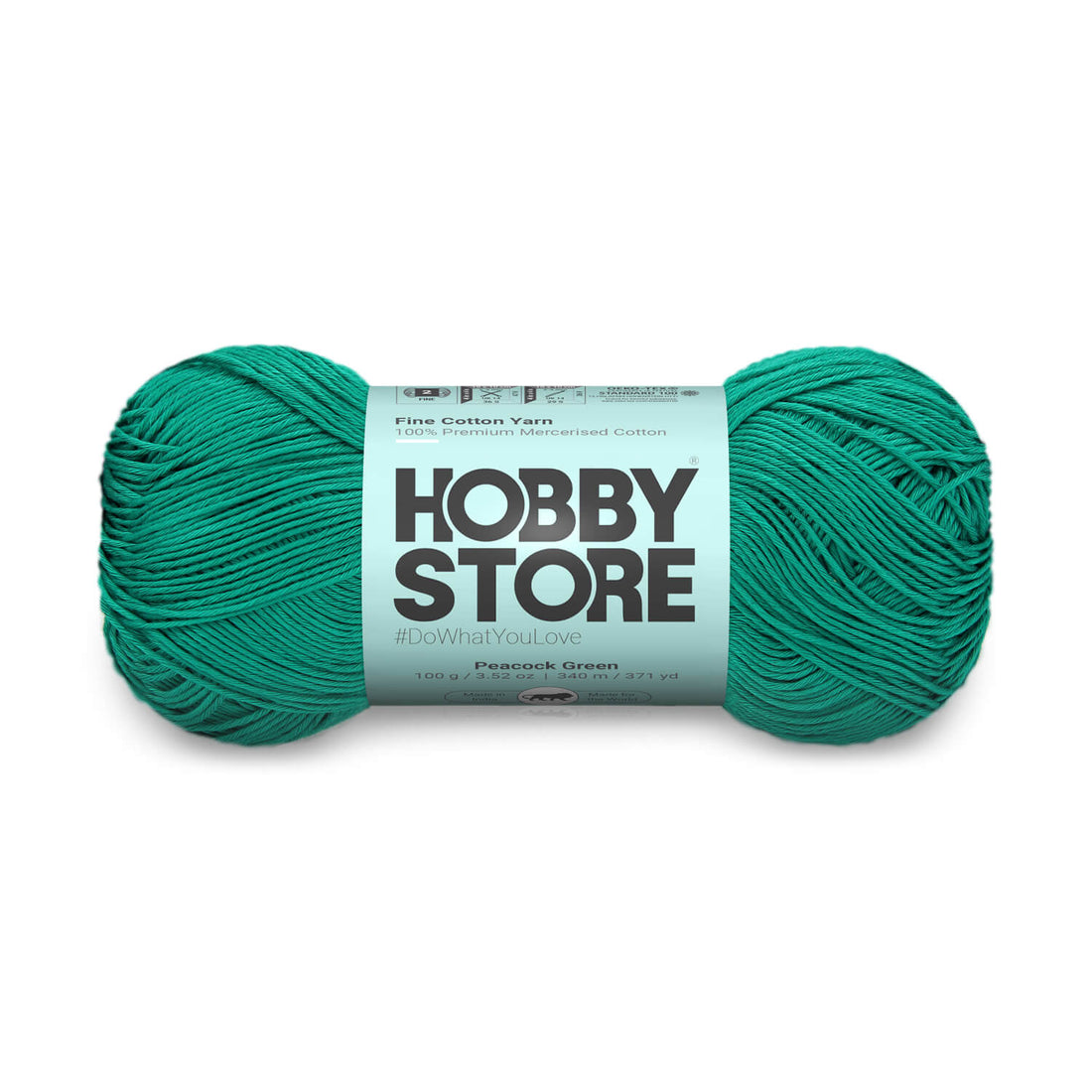 Fine Mercerised Cotton Yarn by Hobby Store - Peacock Green - 236