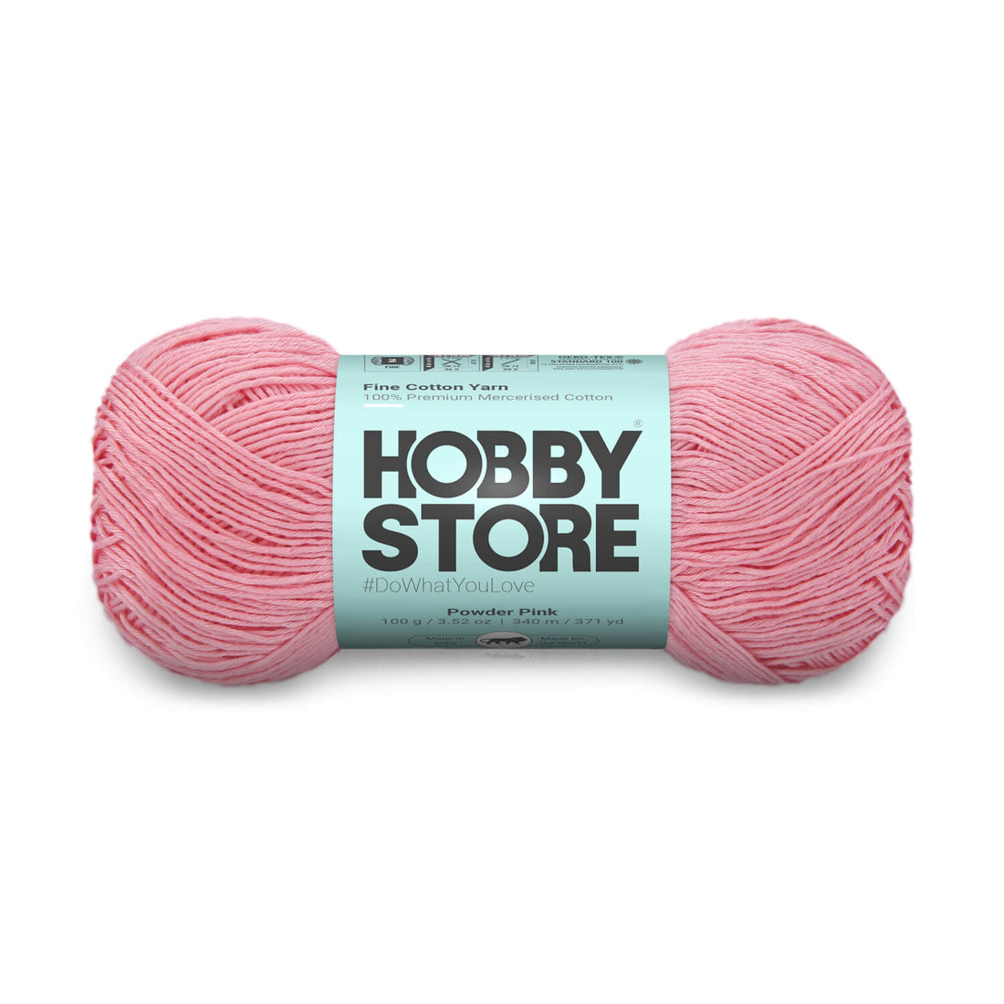 Fine Mercerised Cotton Yarn by Hobby Store - Powder Pink - 237
