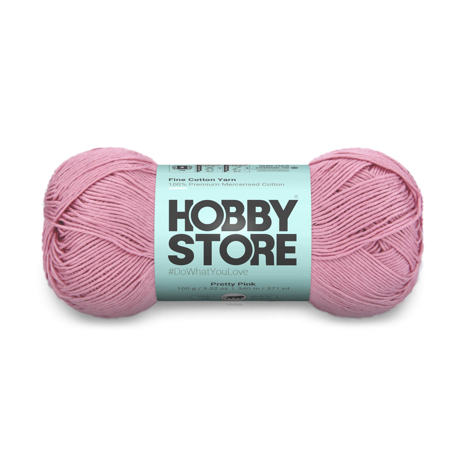 Fine Mercerised Cotton Yarn by Hobby Store - Pretty Pink - 238