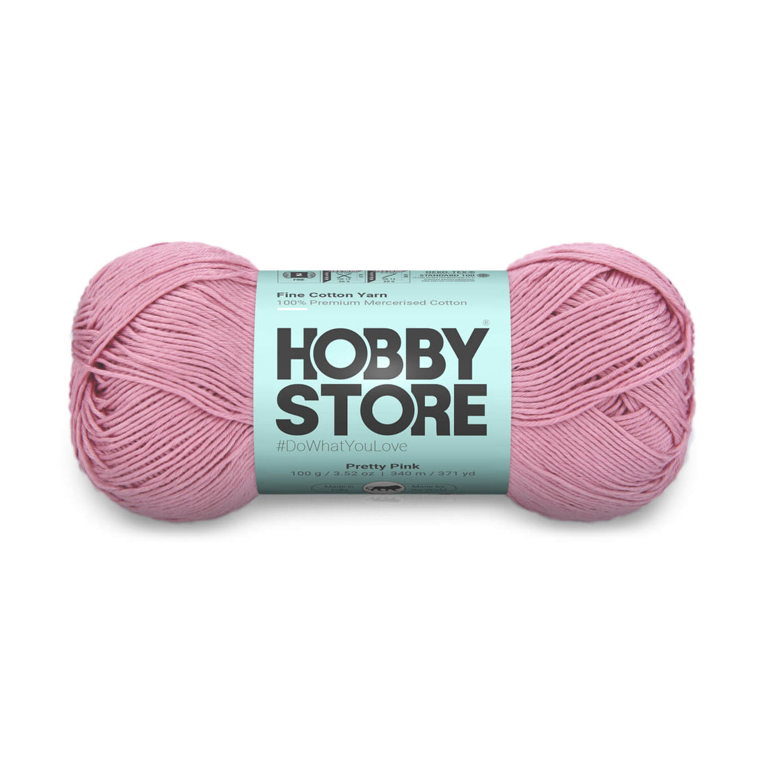 Fine Mercerised Cotton Yarn by Hobby Store - Pretty Pink - 238