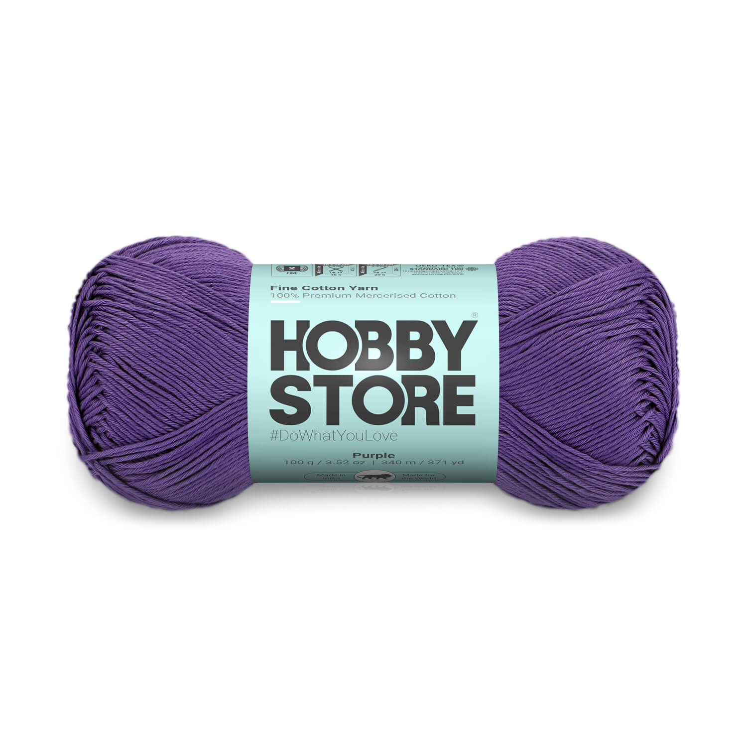 Fine Mercerised Cotton Yarn by Hobby Store - Purple - 261