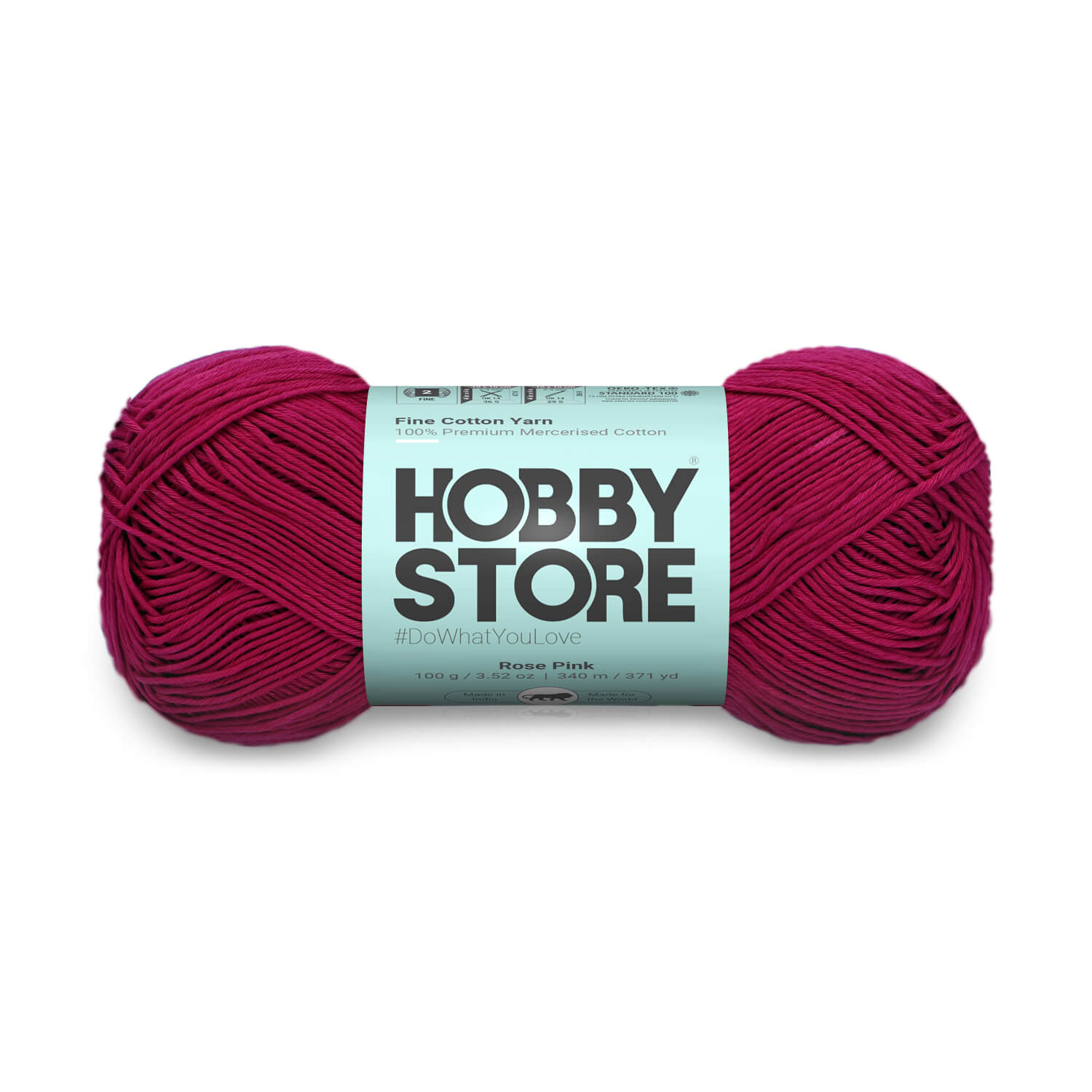 Fine Mercerised Cotton Yarn by Hobby Store - Rose Pink 253