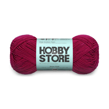 Fine Mercerised Cotton Yarn by Hobby Store - Rose Pink 253
