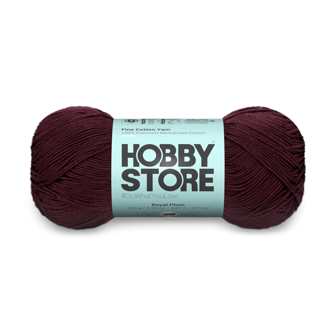 Fine Mercerised Cotton Yarn by Hobby Store - Royal Plum - 240