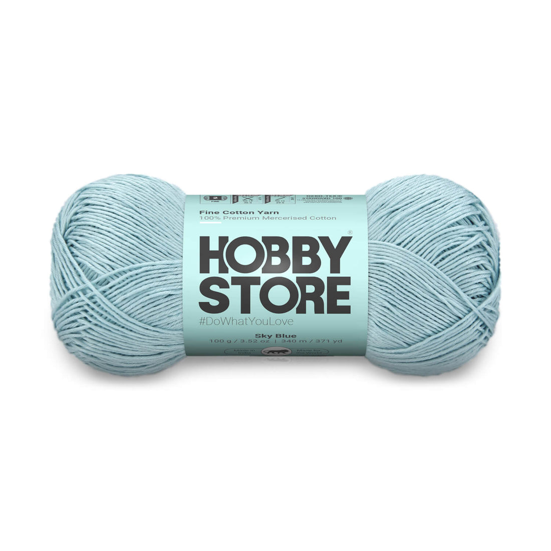 Fine Mercerised Cotton Yarn by Hobby Store - Sky Blue - 243