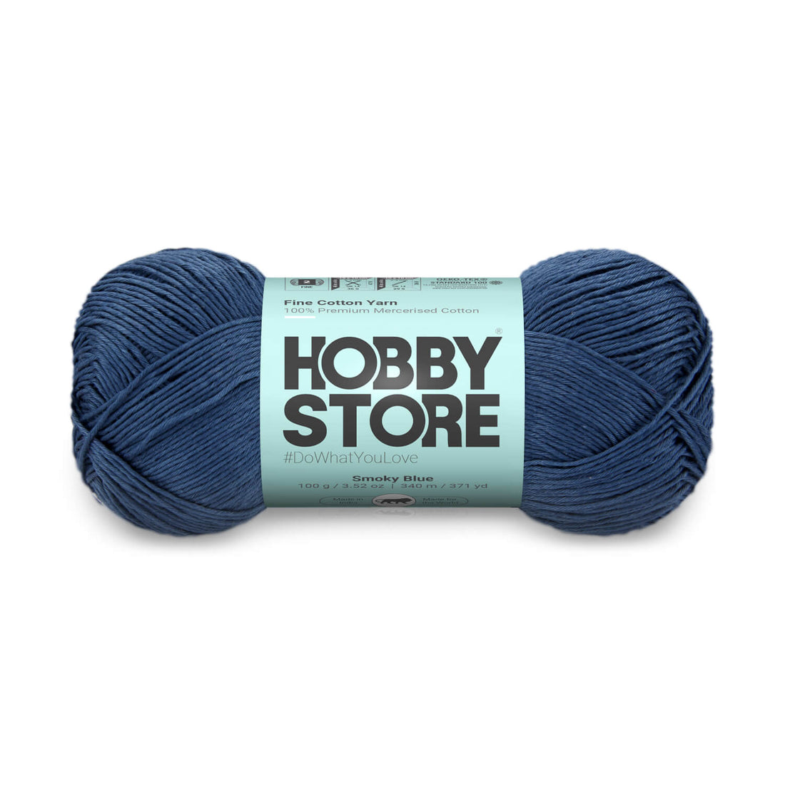 Fine Mercerised Cotton Yarn by Hobby Store - Smoky Blue - 244
