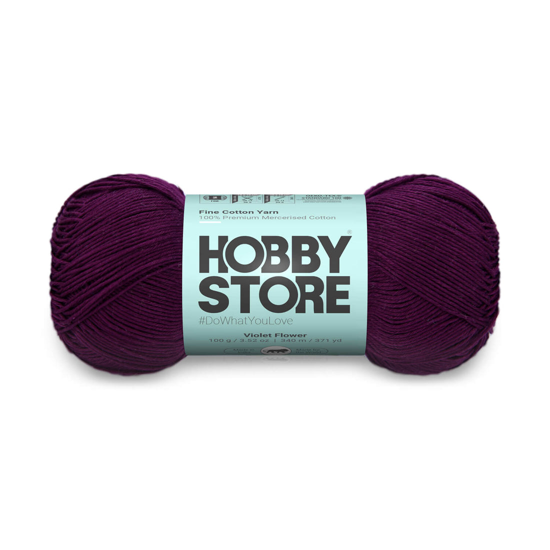 Fine Mercerised Cotton Yarn by Hobby Store - Violet Flower - 250
