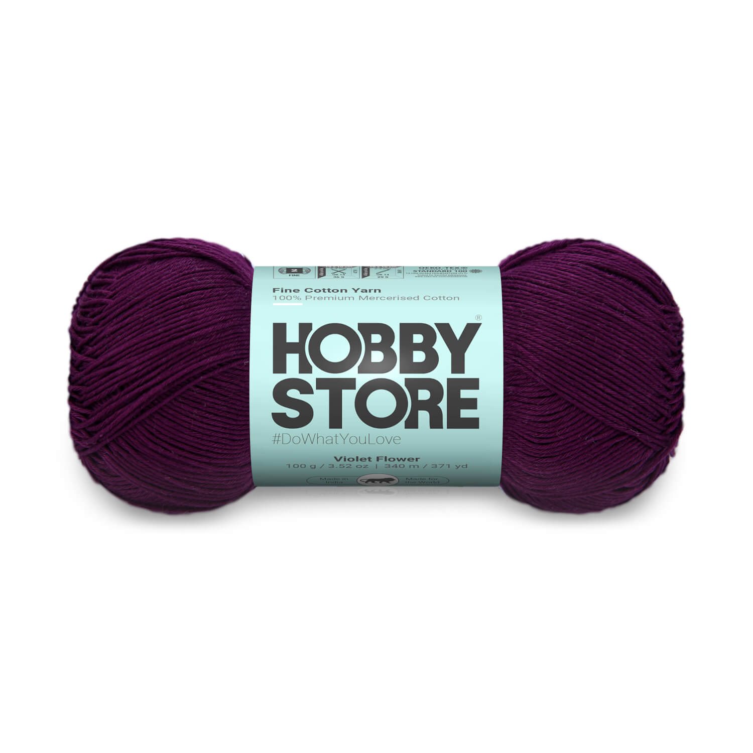 Fine Mercerised Cotton Yarn by Hobby Store - Violet Flower - 250