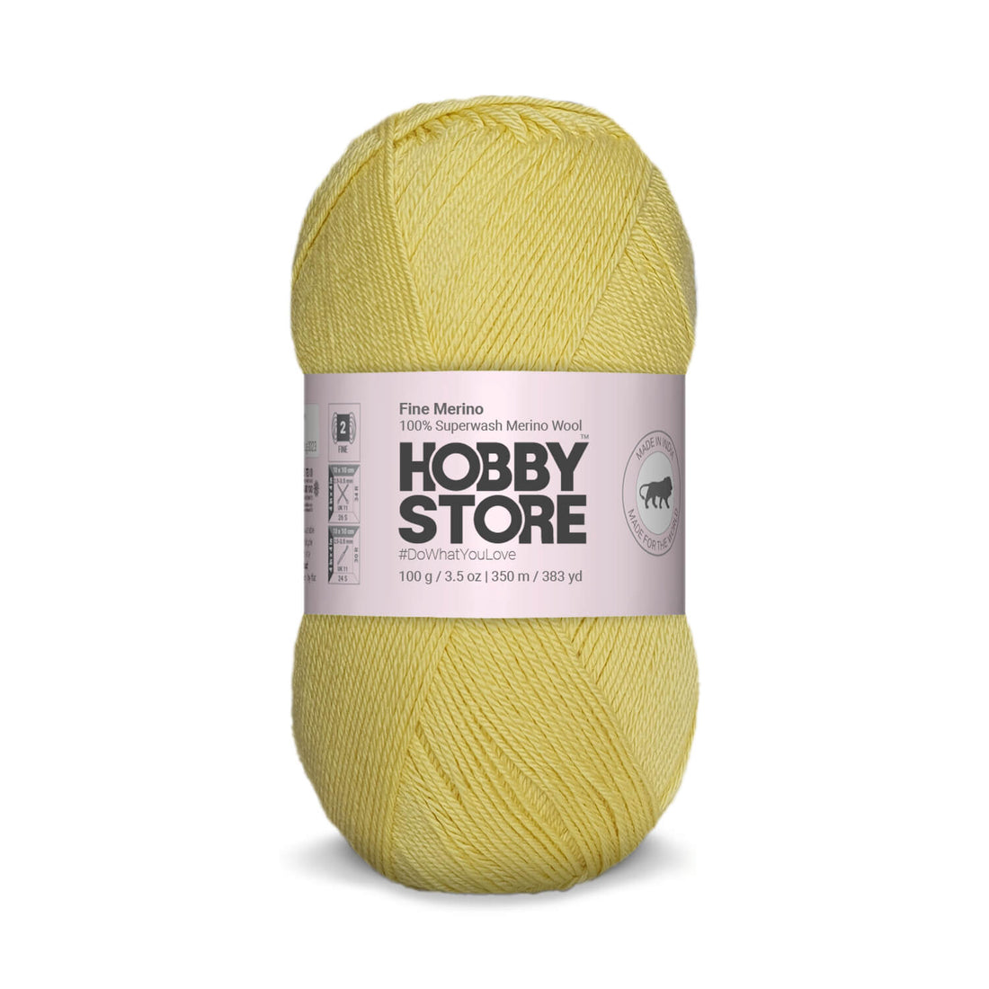 Fine Merino Wool by Hobby Store - Baby Yellow FM029