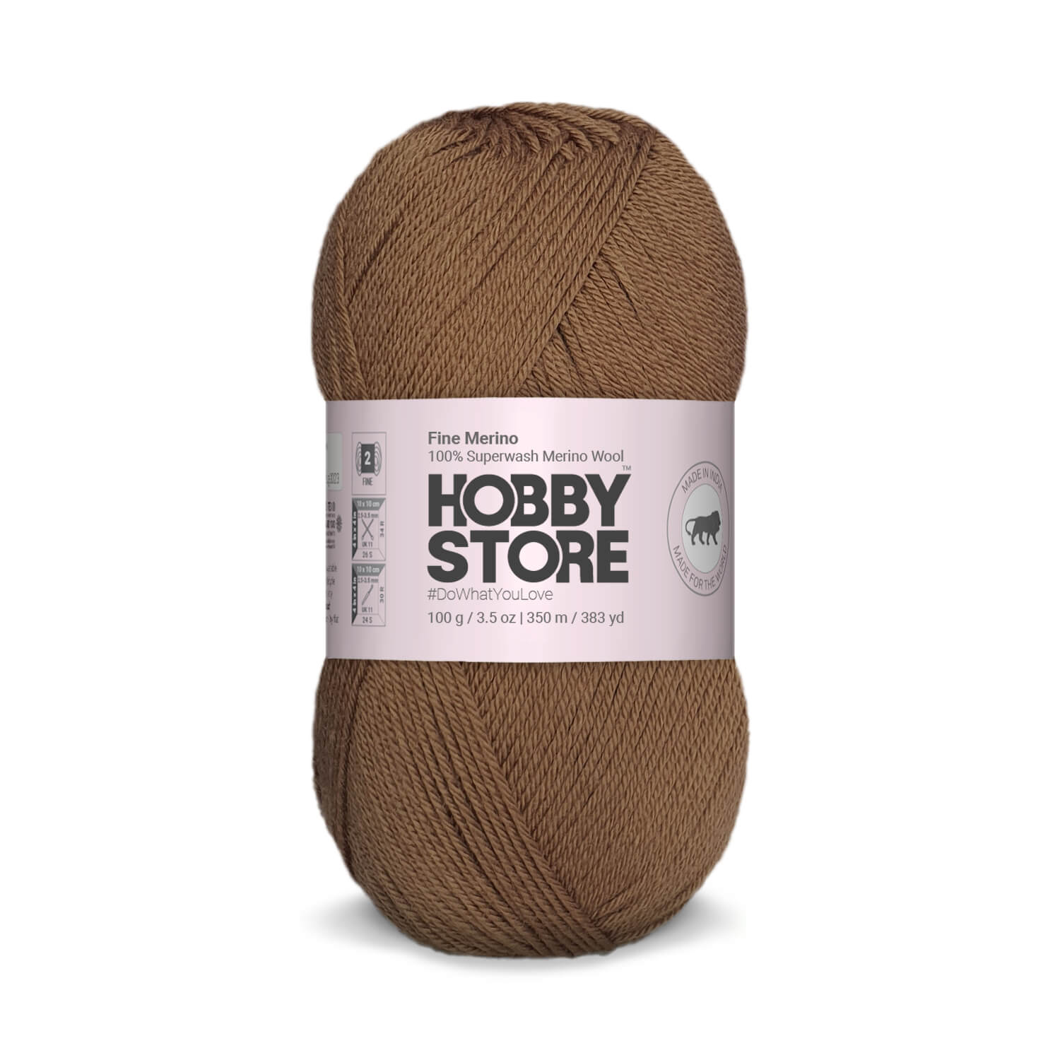 Fine Merino Wool by Hobby Store - Brown FM020