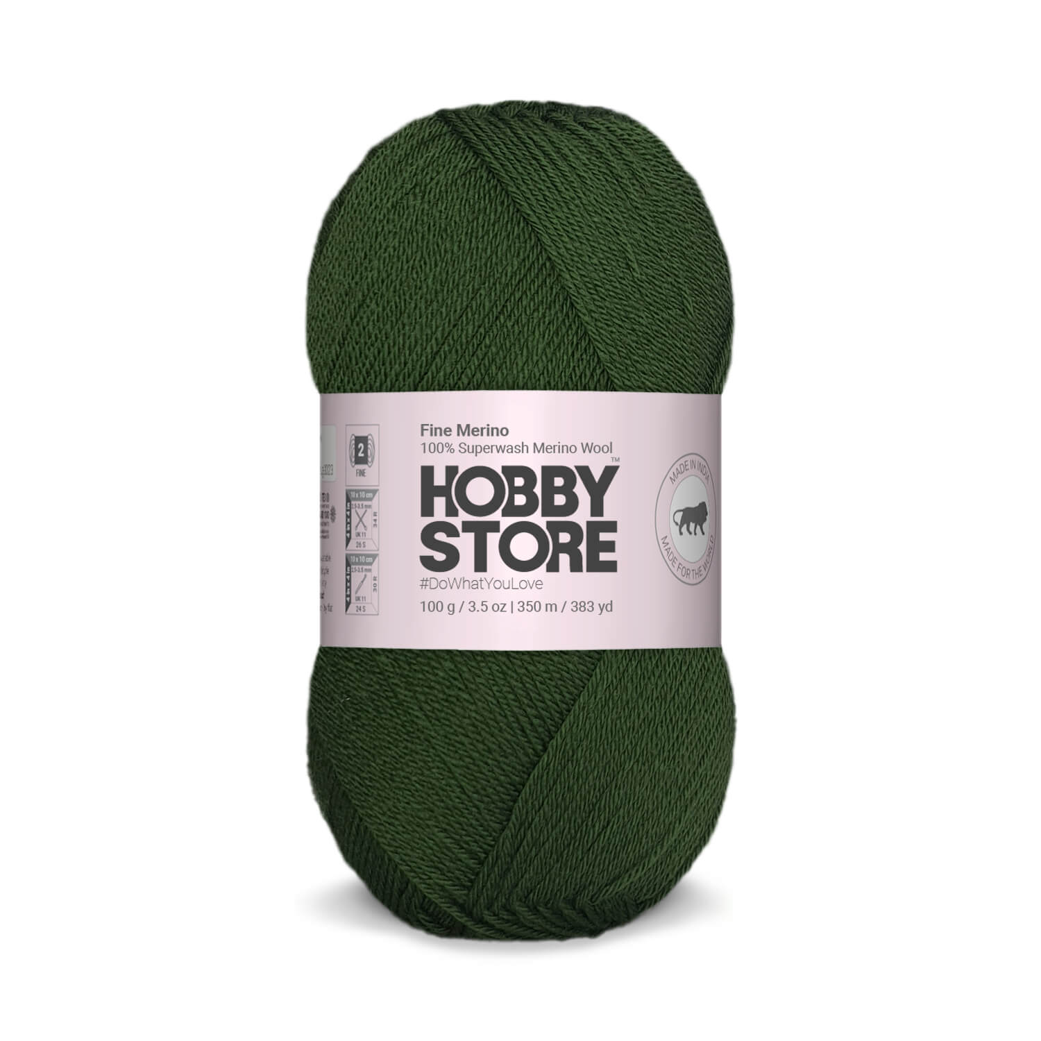 Fine Merino Wool by Hobby Store - Green FM017