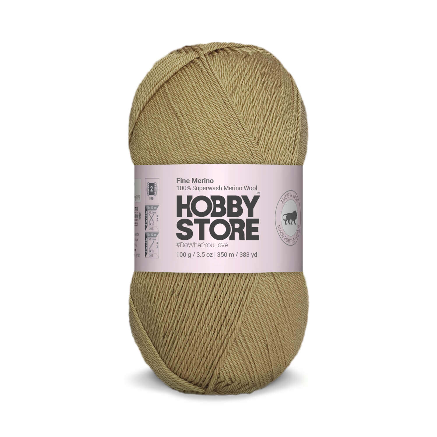 Fine Merino Wool by Hobby Store - Khaki FM001