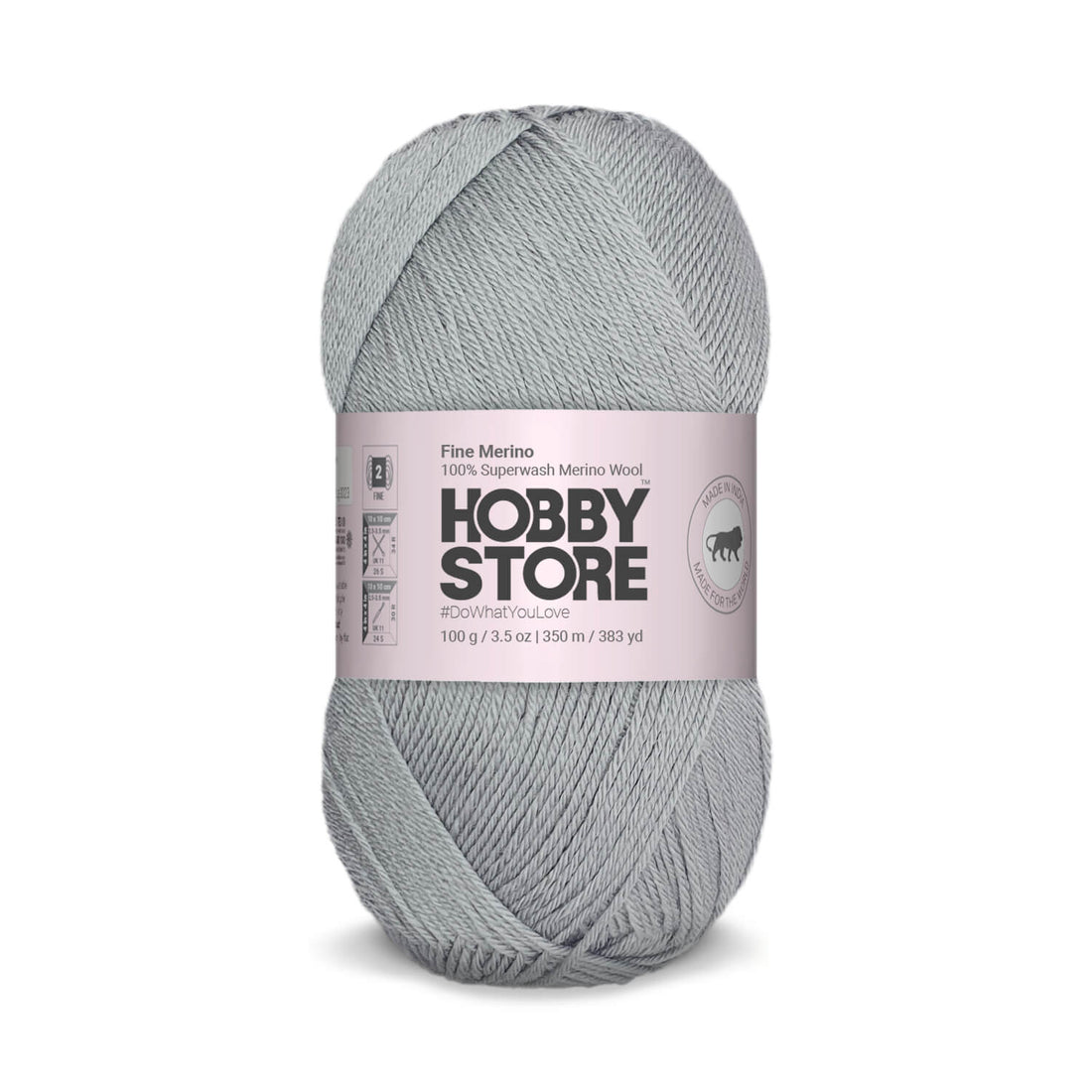 Fine Merino Wool by Hobby Store - Light Grey FM012
