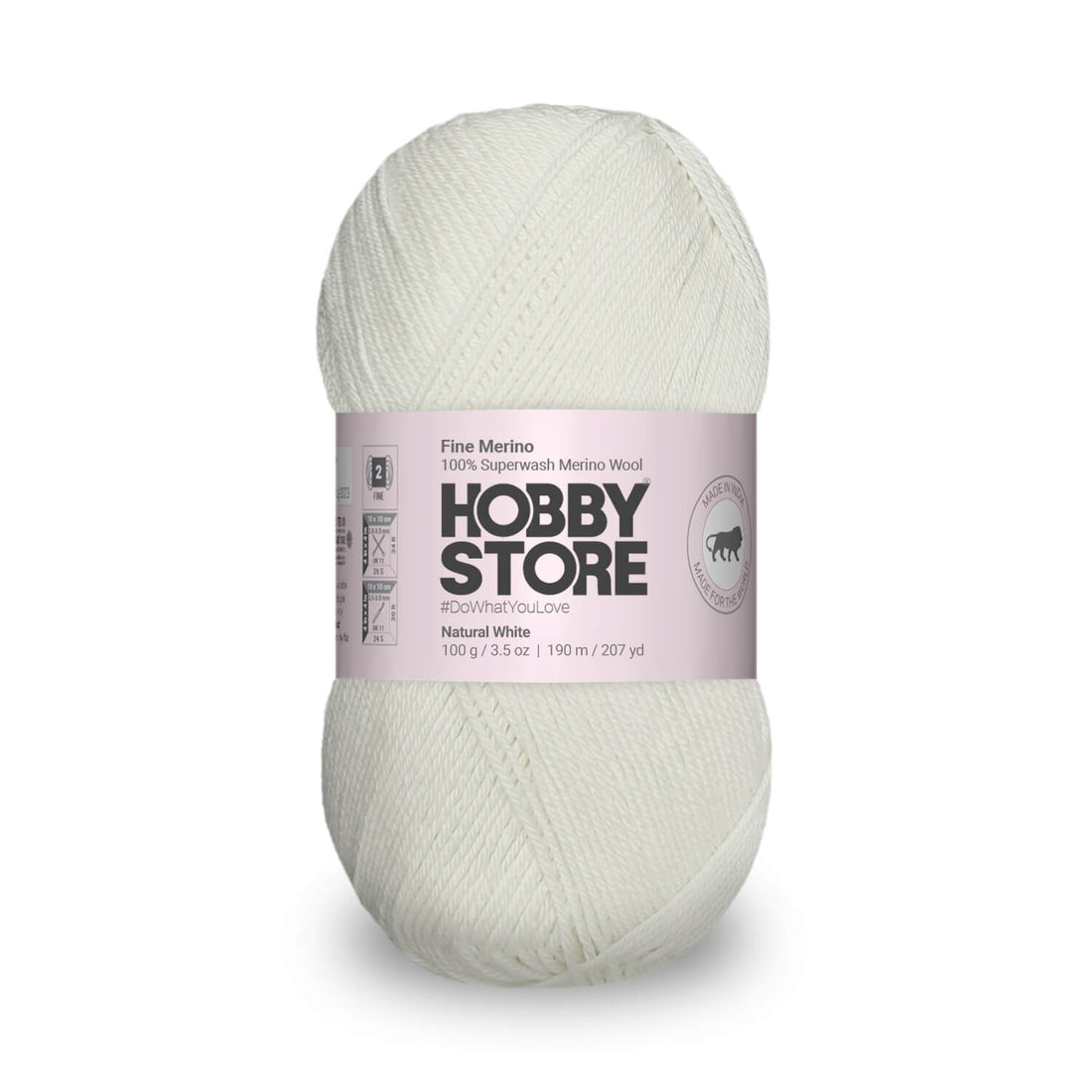Fine Merino Wool by Hobby Store - Natural White FM021