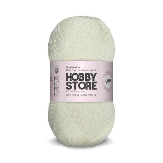 Fine Merino Wool by Hobby Store - White FM021