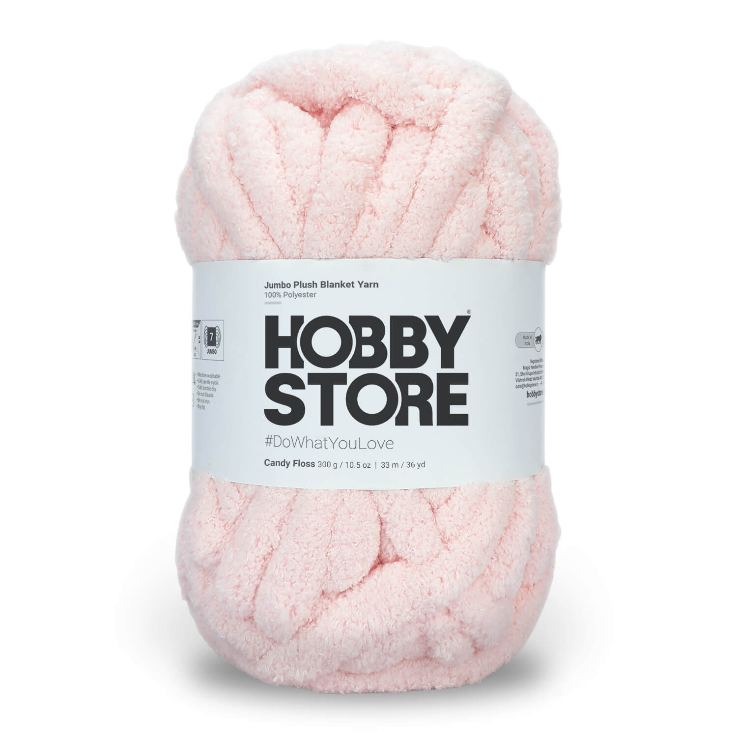 Jumbo Chenille Plush Blanket Yarn by Hobby Store 300 g - Candy Floss 79133
