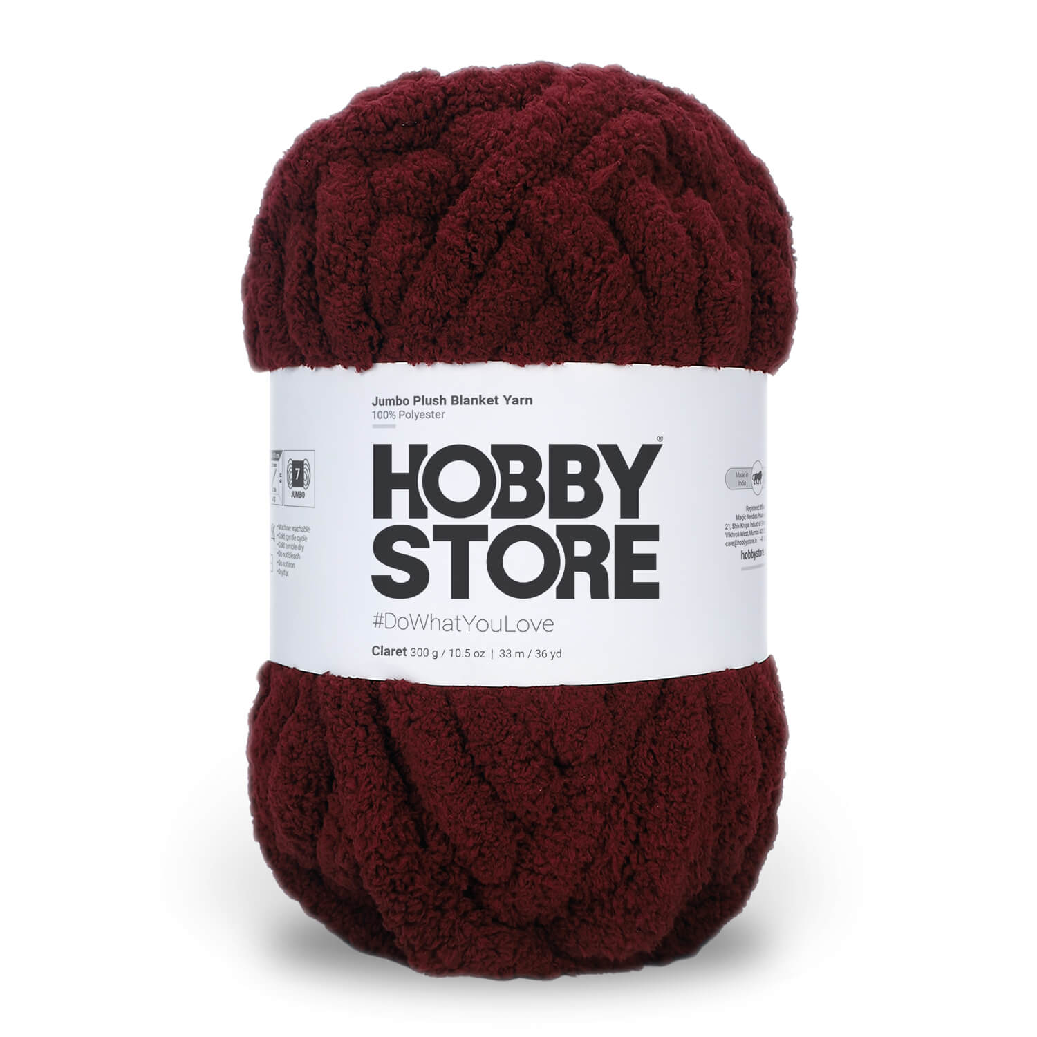 Jumbo Chenille Plush Blanket Yarn by Hobby Store 300 g - Claret 79128