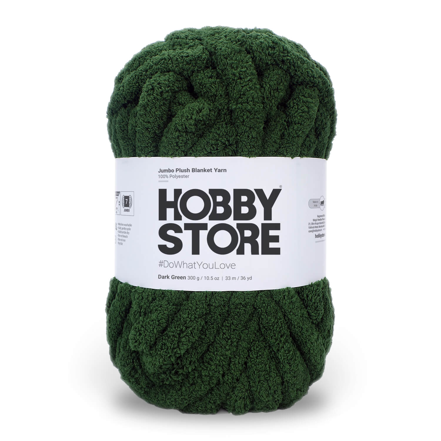 Jumbo Chenille Plush Blanket Yarn by Hobby Store 300 g - Dark Green 79118