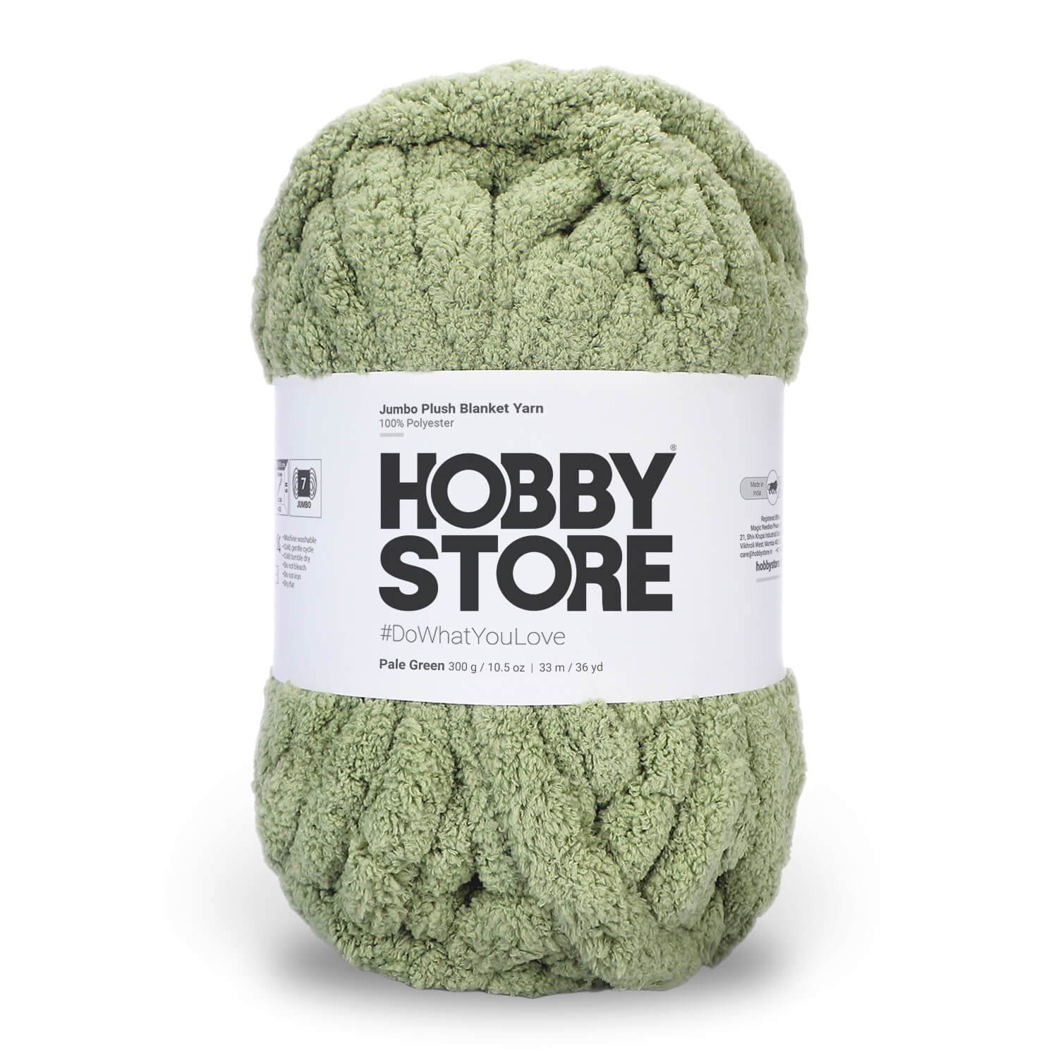 Jumbo Chenille Plush Blanket Yarn by Hobby Store 300 g - Pale Green 79122