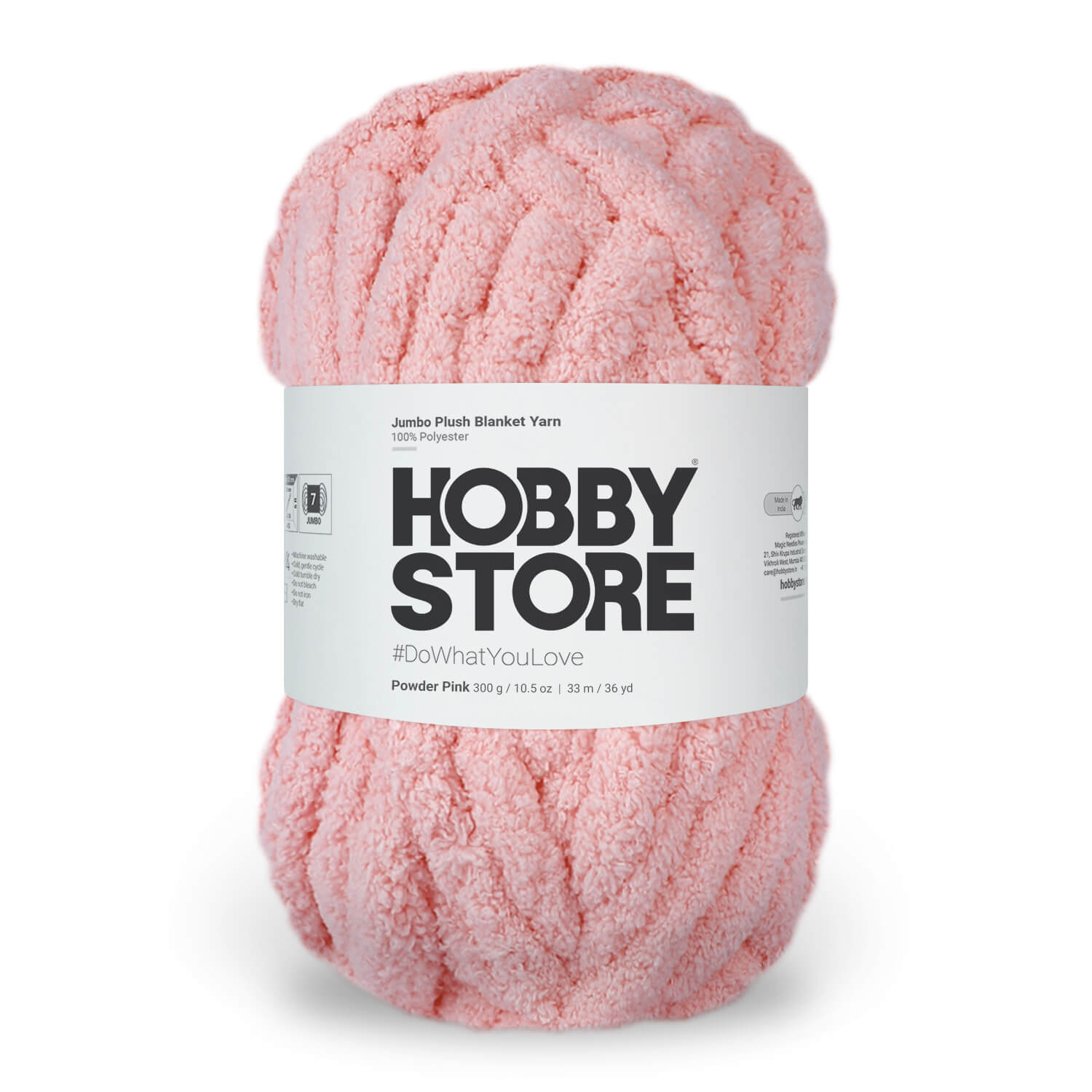 Jumbo Chenille Plush Blanket Yarn by Hobby Store 300 g - Powder Pink 79134