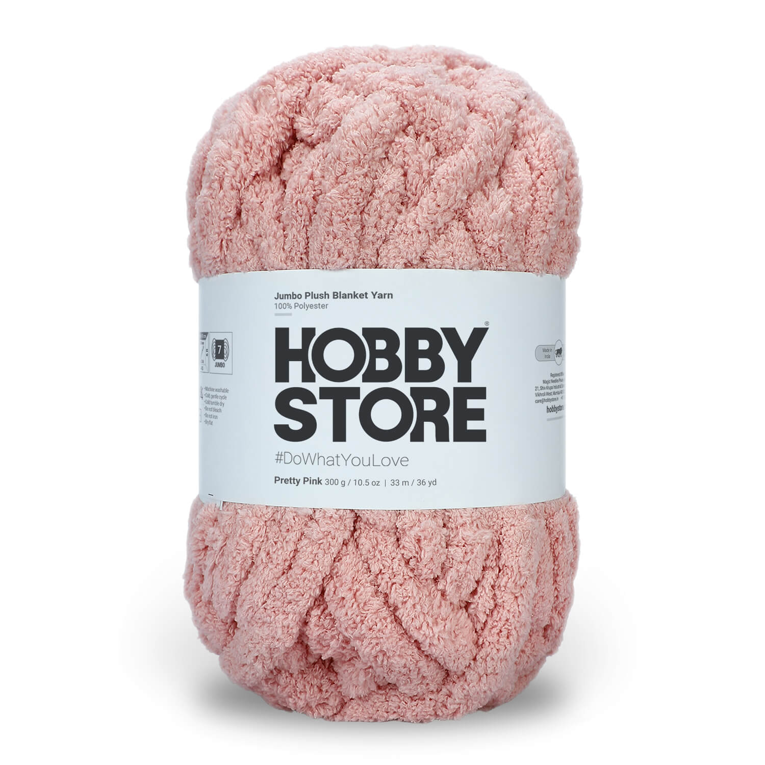 Jumbo Chenille Plush Blanket Yarn by Hobby Store 300 g - Pretty Pink 79135