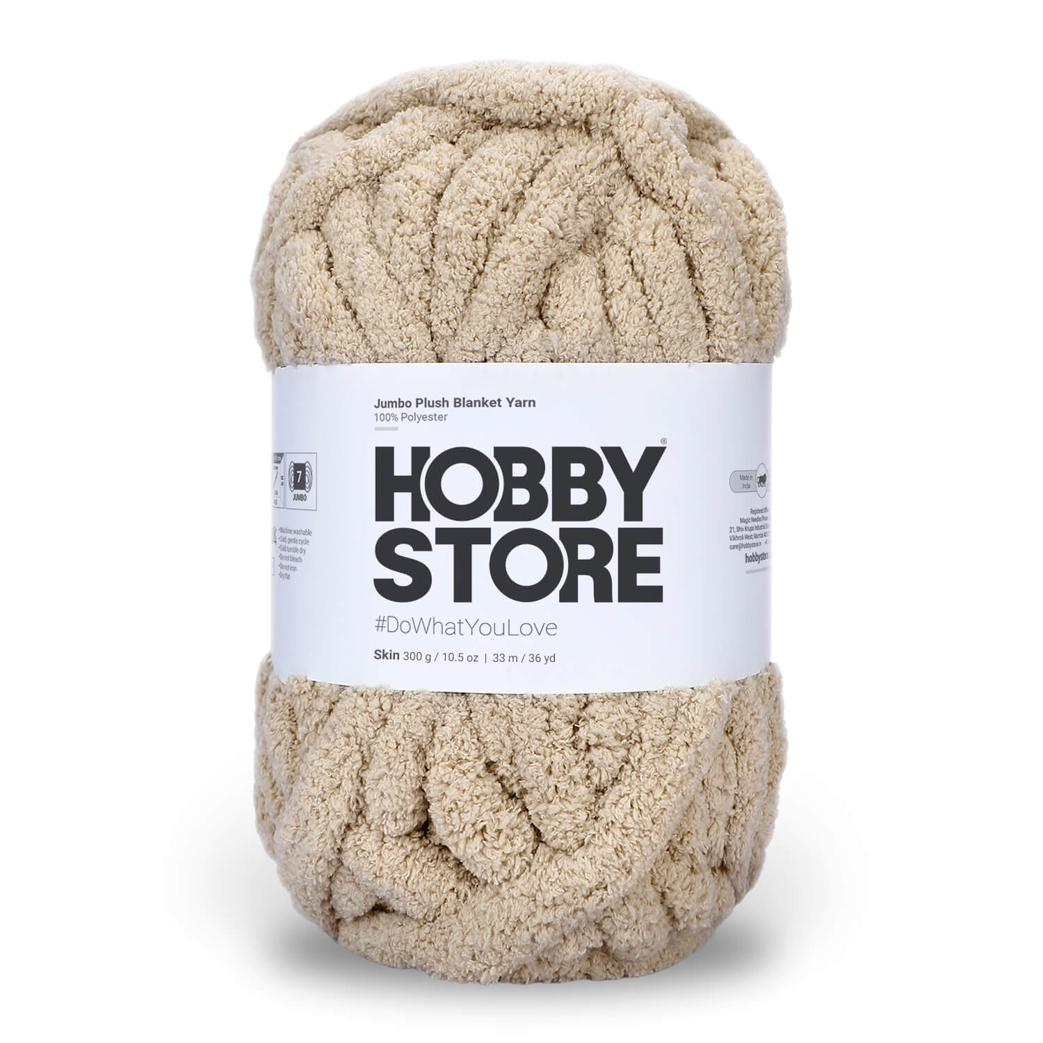 Jumbo Chenille Plush Blanket Yarn by Hobby Store 300 g - Skin 79126