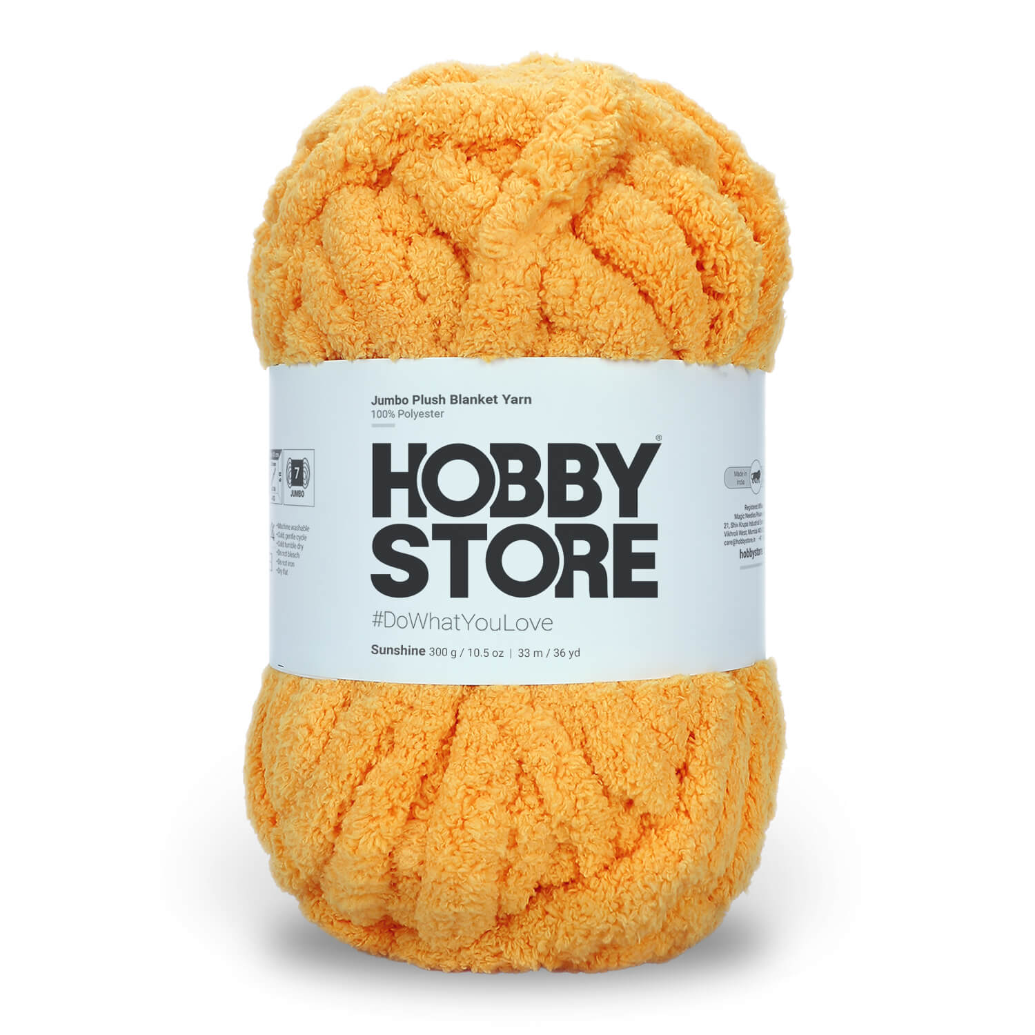 Jumbo Chenille Plush Blanket Yarn by Hobby Store 300 g - Sunshine 79145