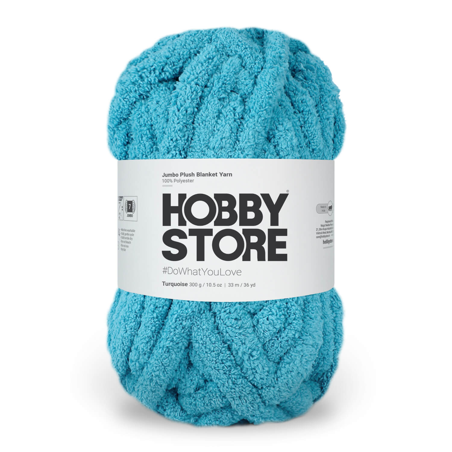 Jumbo Chenille Plush Blanket Yarn by Hobby Store 300 g - Turquoise 79111
