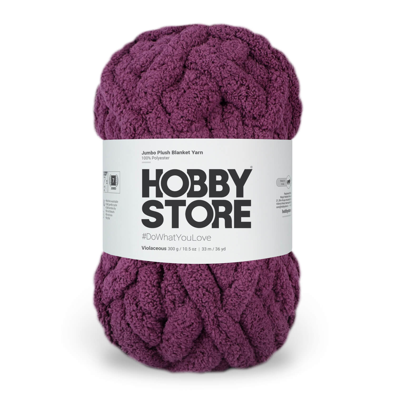 Jumbo Chenille Plush Blanket Yarn by Hobby Store 300 g - Violaceous 79138