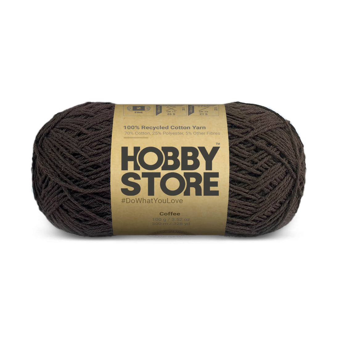 Recycled Cotton Yarn by Hobby Store - Coffee 8410