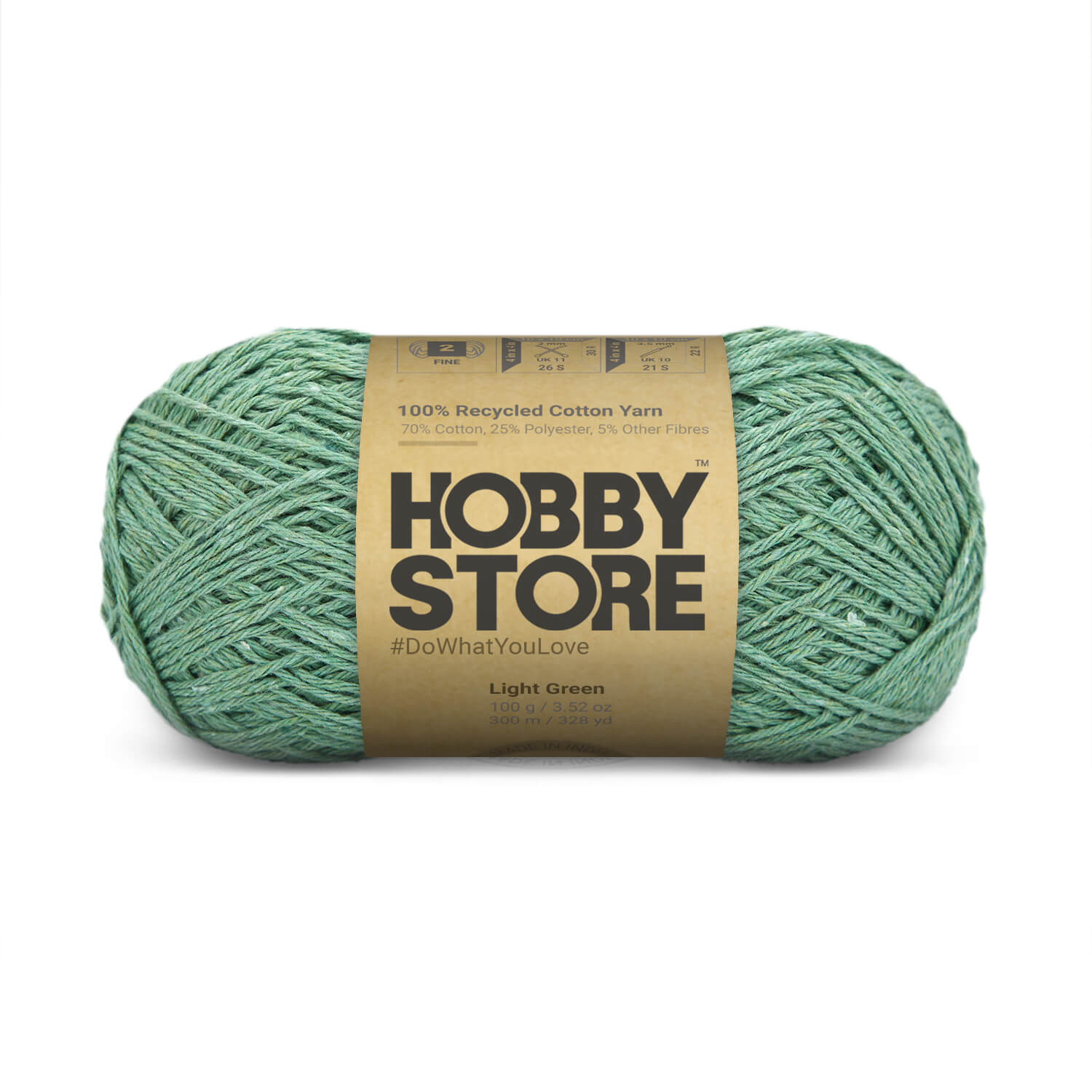 Recycled Cotton Yarn by Hobby Store - Light Green 81010