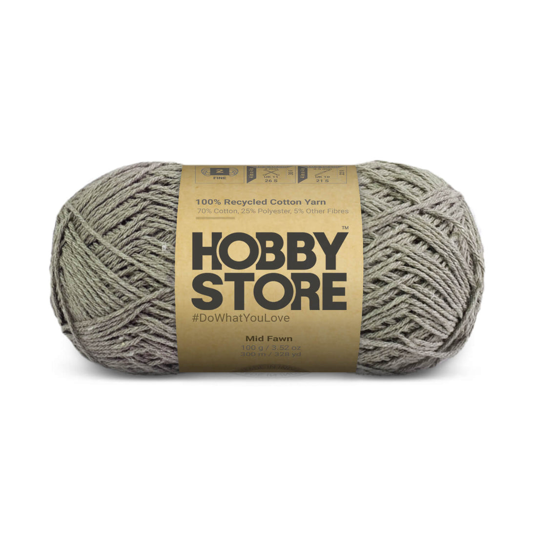 Recycled Cotton Yarn by Hobby Store - Mid Fawn 8314
