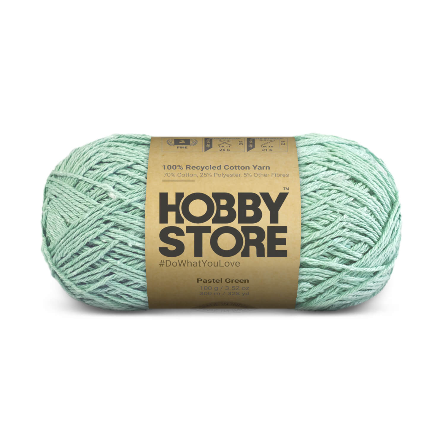 Recycled Cotton Yarn by Hobby Store - Pastel Green 8424 – Magic Needles
