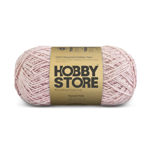Recycled Cotton Yarn by Hobby Store - Pastel Pink 8422