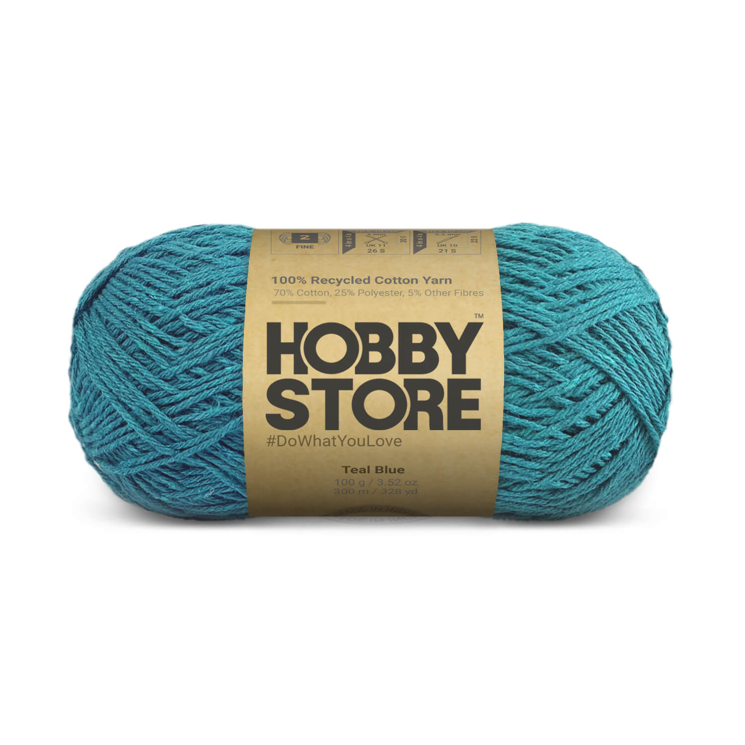 Recycled Cotton Yarn by Hobby Store - Teal Blue 8433