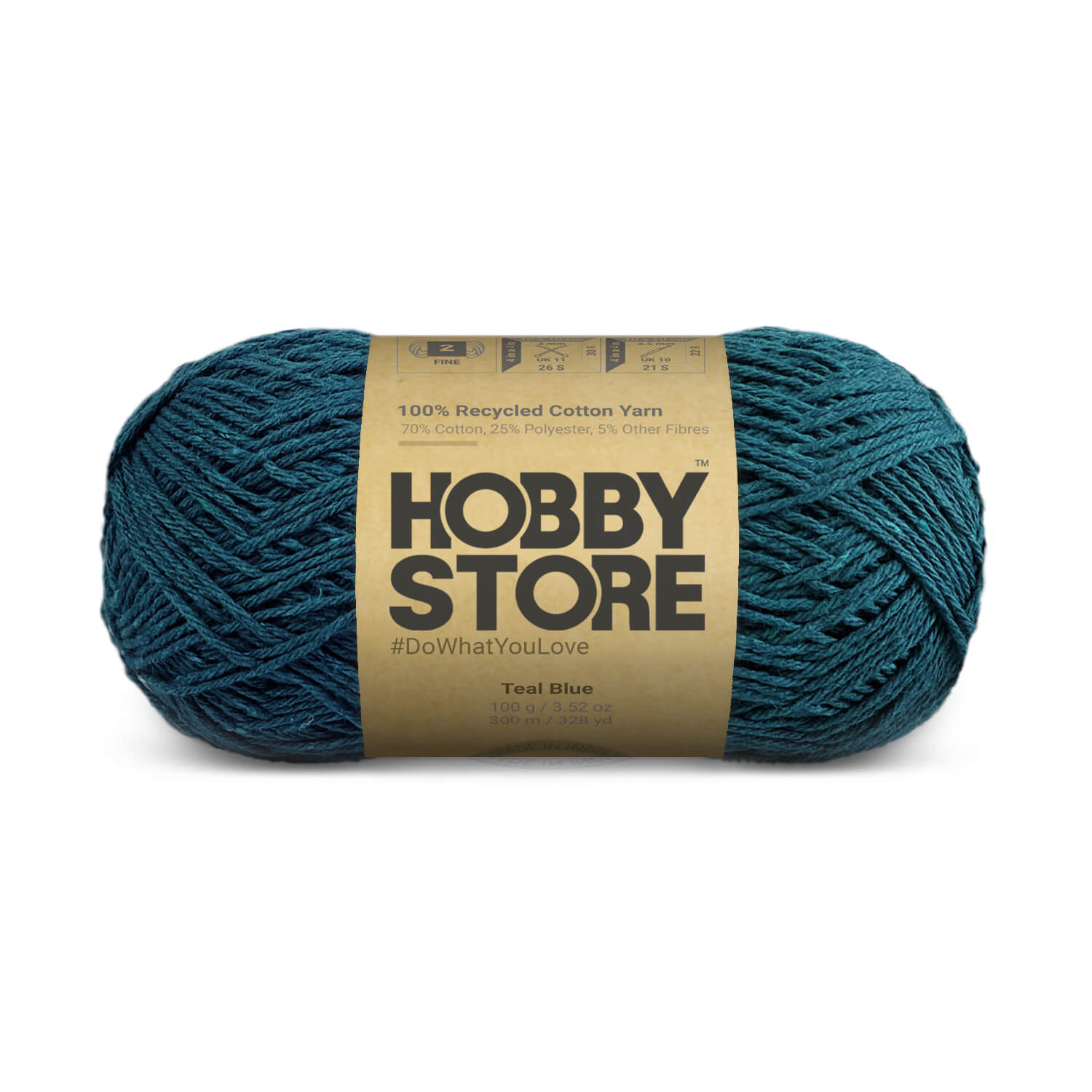 Recycled Cotton Yarn by Hobby Store - Teal Blue 8433