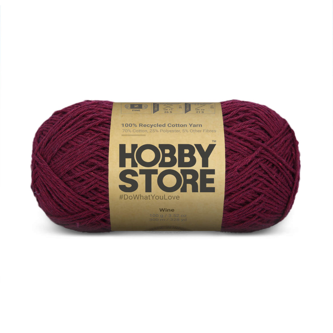 Recycled Cotton Yarn by Hobby Store - Wine 8431