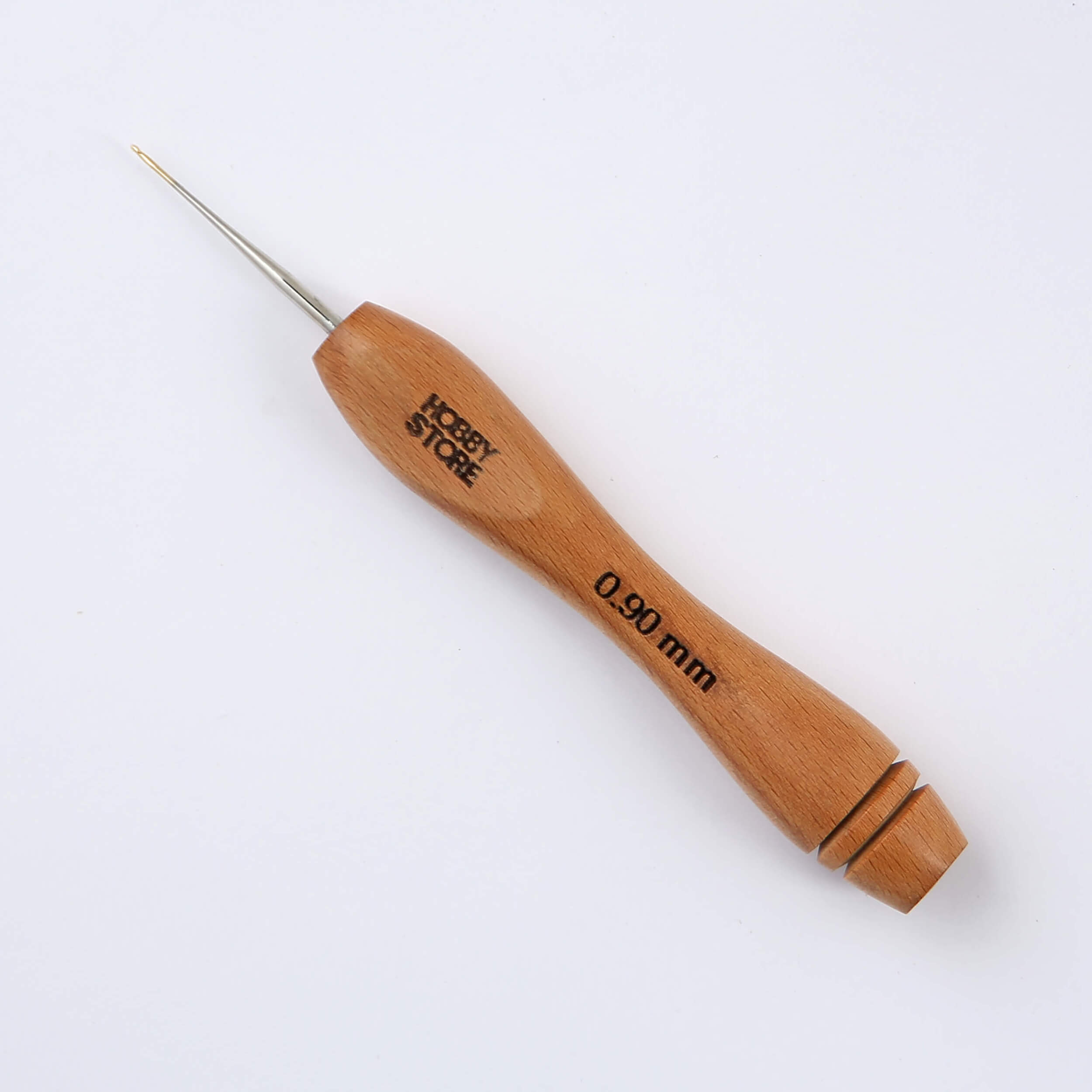 Steel Crochet Hook with Wood Handle by Hobby Store 0.9 mm