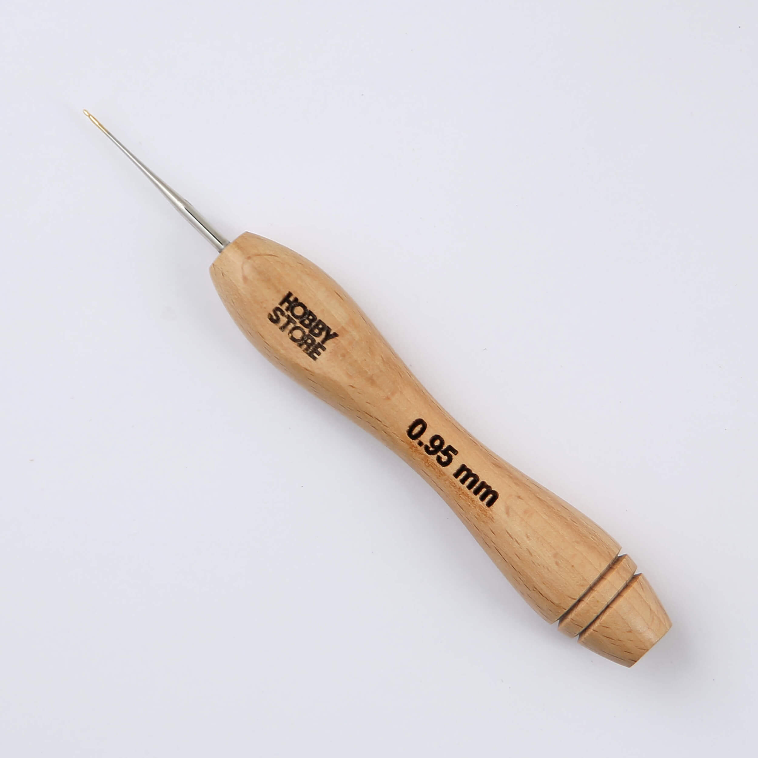 Steel Crochet Hook with Wood Handle by Hobby Store 0.95 mm