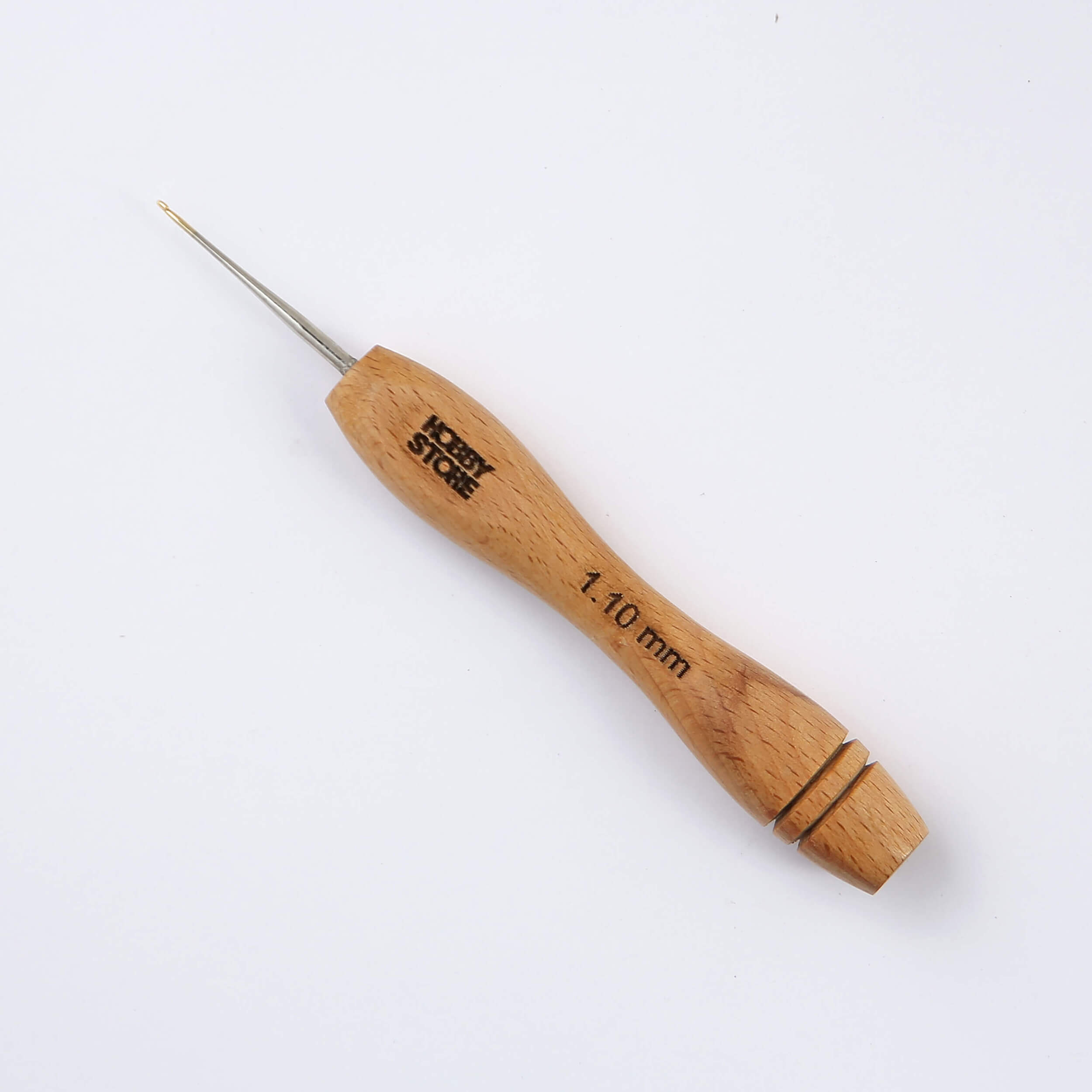 Steel Crochet Hook with Wood Handle by Hobby Store 1.1 mm