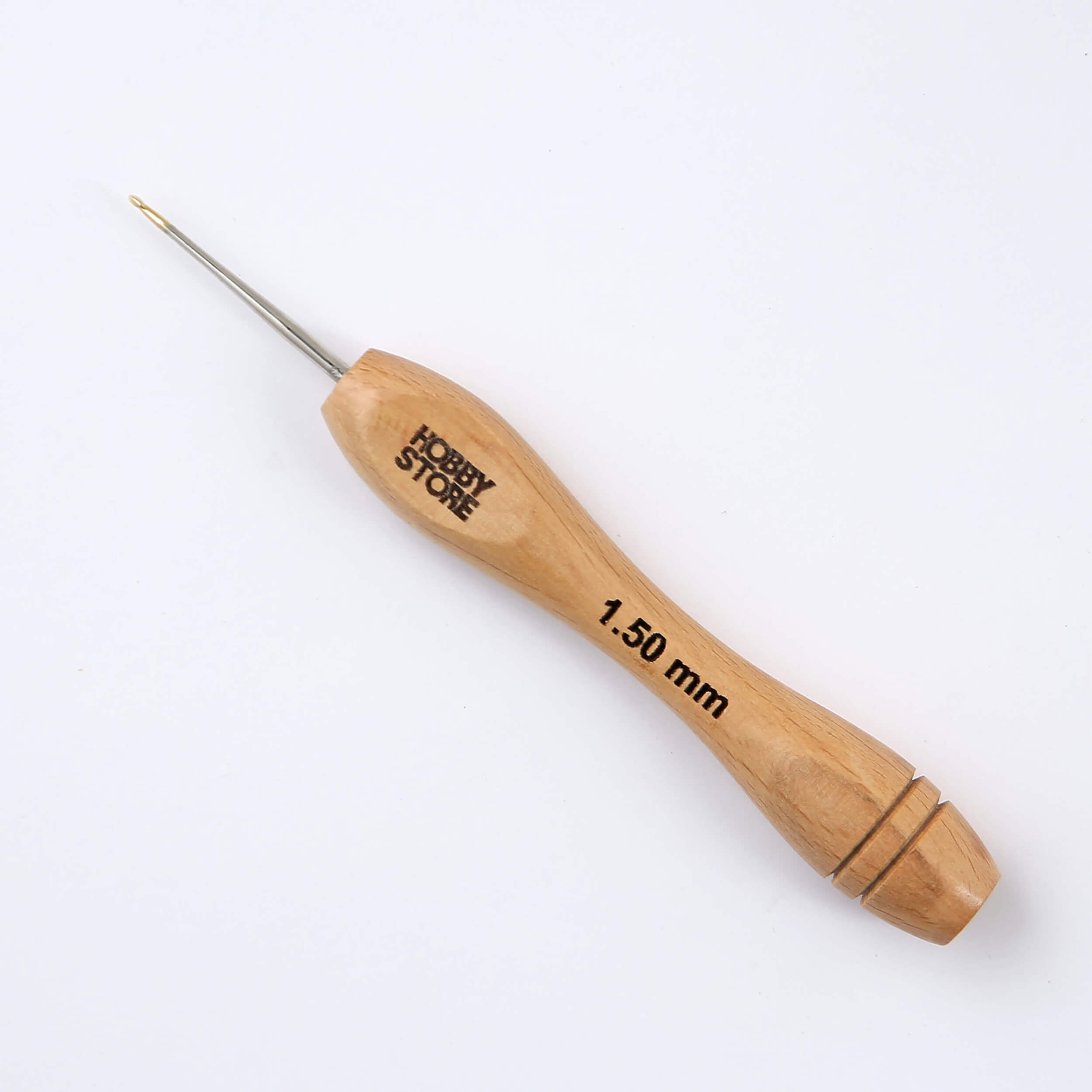 Steel Crochet Hook with Wood Handle by Hobby Store 1.5 mm