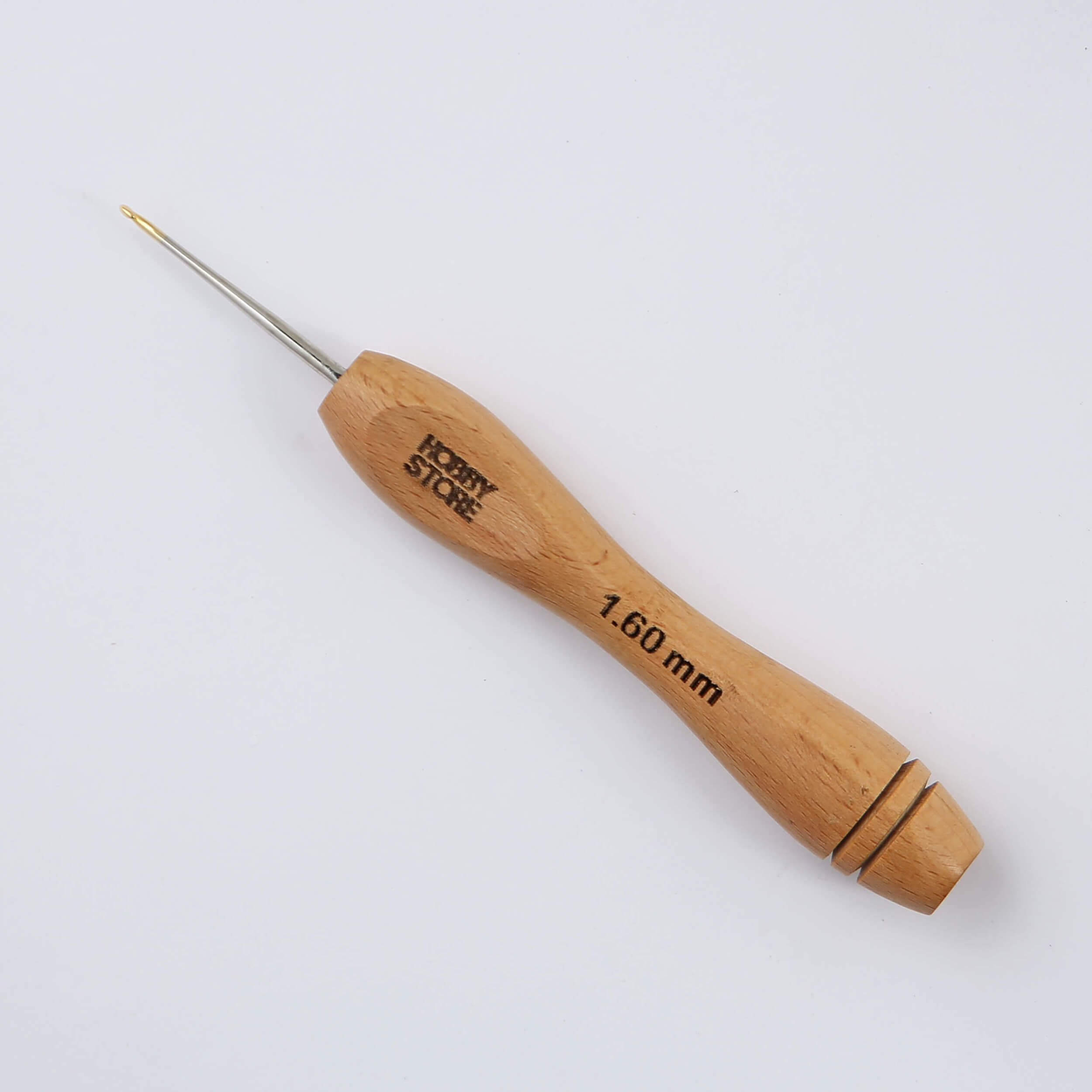 Steel Crochet Hook with Wood Handle by Hobby Store 1.6 mm