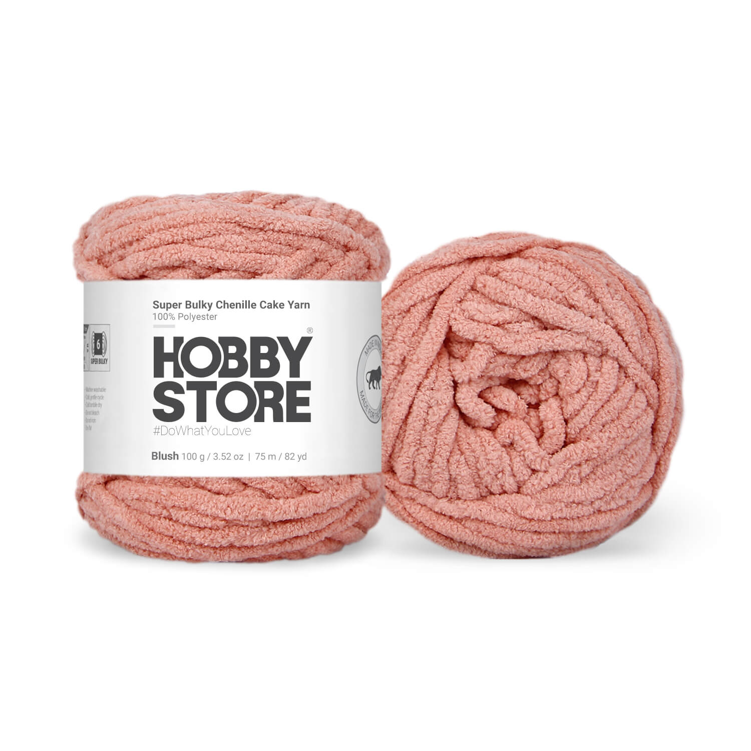 Super Bulky Chenille Cake Yarn by Hobby Store - Blush 69115