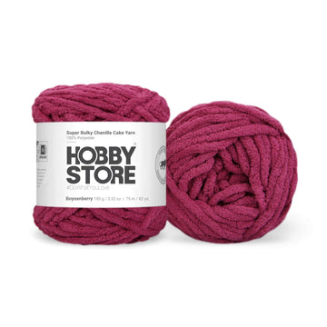 Super Bulky Chenille Cake Yarn by Hobby Store - Boysenberry 69127