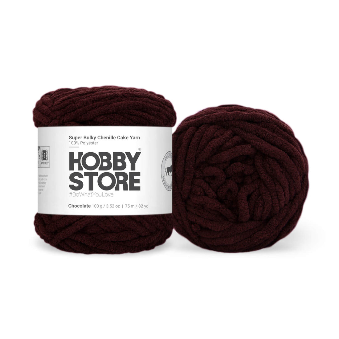 Super Bulky Chenille Cake Yarn by Hobby Store - Chocolate 69112