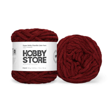 Super Bulky Chenille Cake Yarn by Hobby Store - Claret 69128