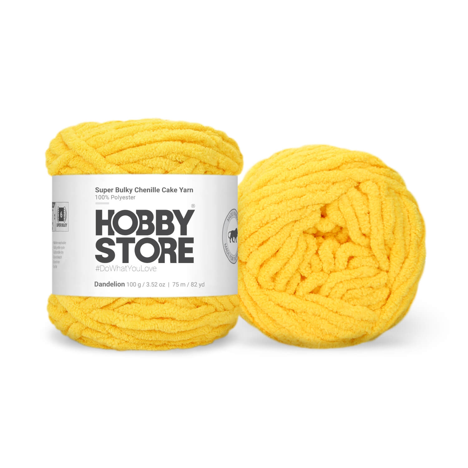 Super Bulky Chenille Cake Yarn by Hobby Store - Dandelion 69141