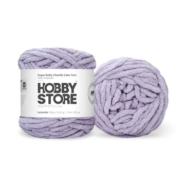 Super Bulky Chenille Cake Yarn by Hobby Store - Lavender 69136