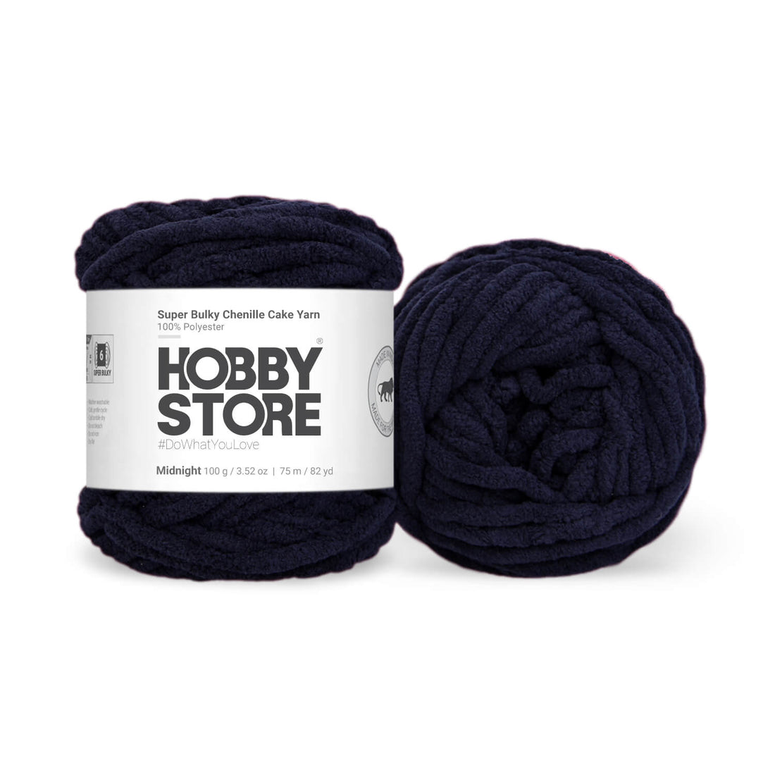 Super Bulky Chenille Cake Yarn by Hobby Store - Midnight 69107